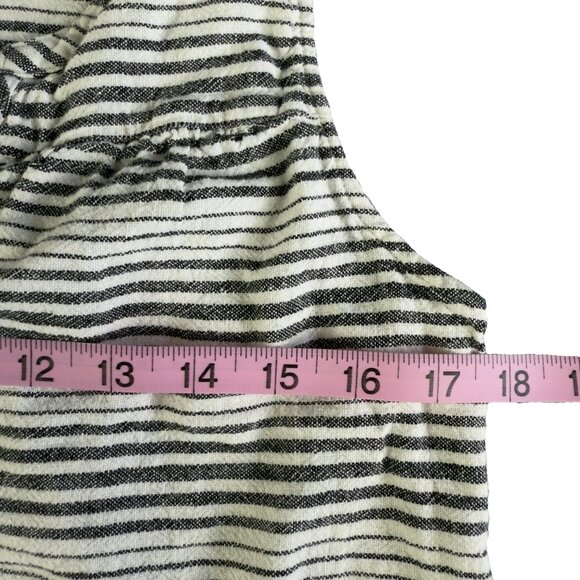 GAP Striped Sleeveless Linen-Rayon Shift Dress w/ pockets M – Black & White - Picture 9 of 11